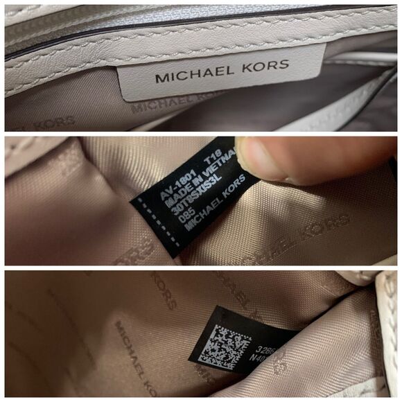 MICHAEL KORS Large Optic White Polished Leather Top Handle WHITNEY Satchel XB - Picture 11 of 16